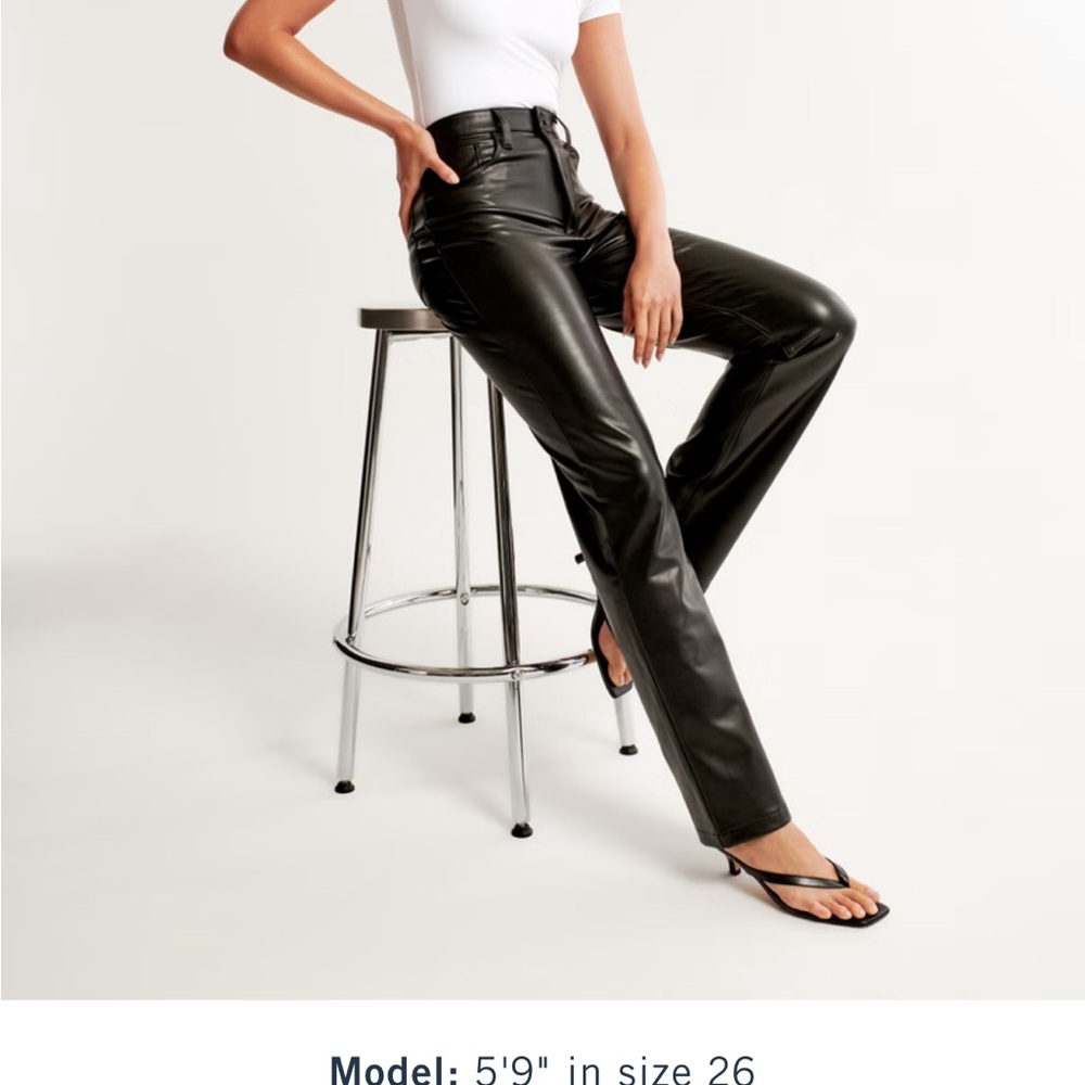 Tan Faux Leather Pants